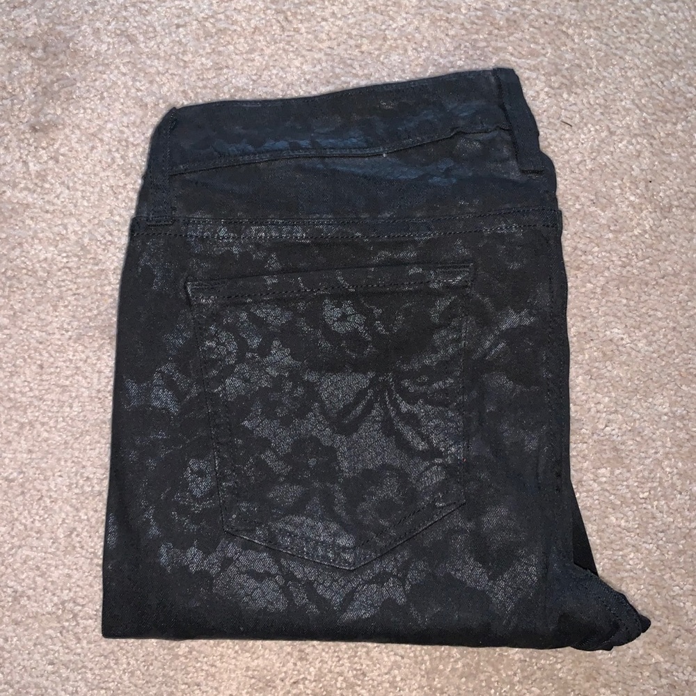 Metallic Black Bebe Jeans